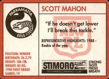 1991 Stimorol NRL #78 Scott Mahon Back